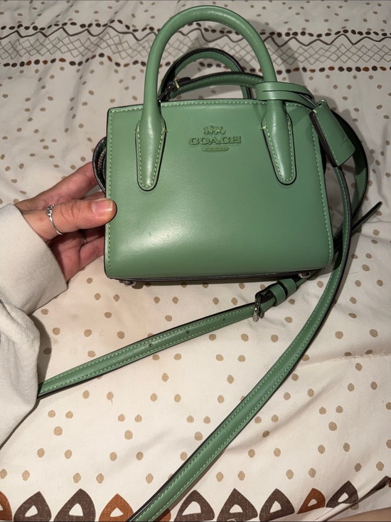 Coach Handbags - Coach Mini Leather Satchel in Sage